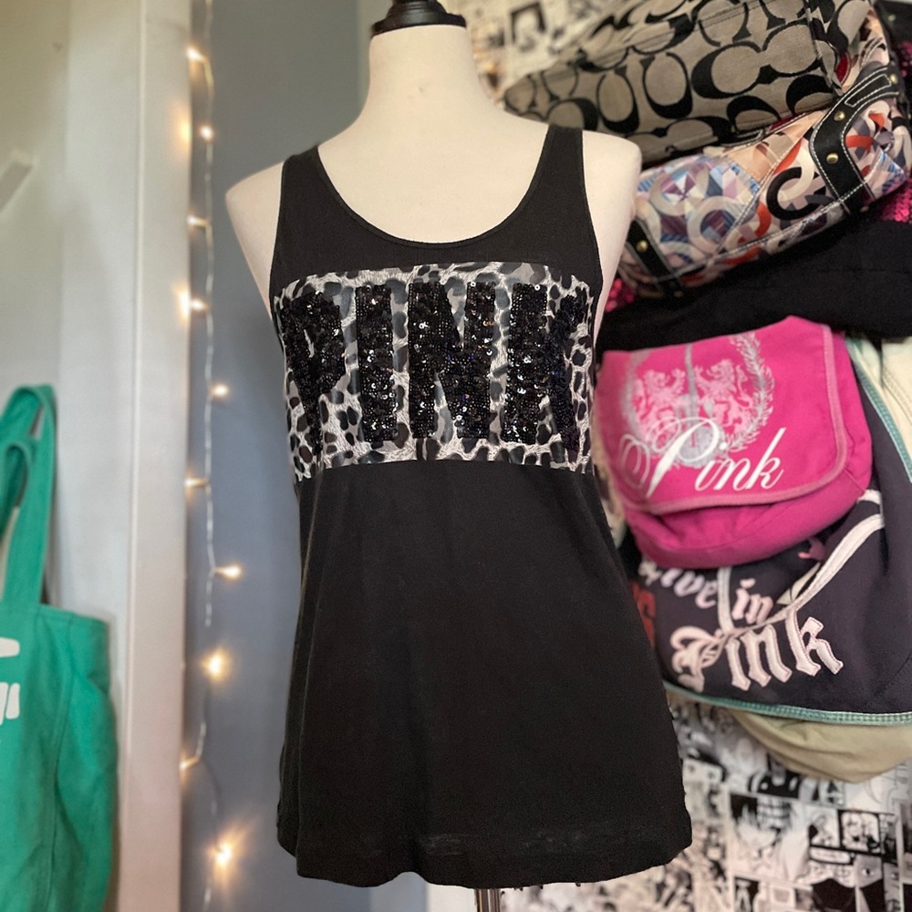 PINK Victoria's Secret Black Tank Top